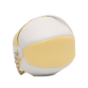 Chanel Calfskin Coco Beach Ball Bag Yellow