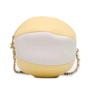 Chanel Calfskin Coco Beach Ball Bag Yellow