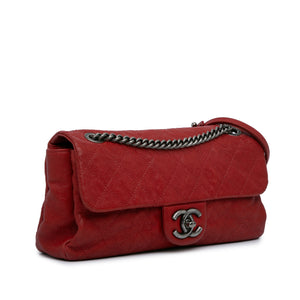 Chanel Medium Quilted Caviar Easy Flap Red