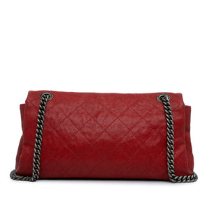 Chanel Medium Quilted Caviar Easy Flap Red