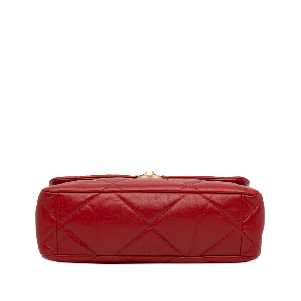 Chanel Large Lambskin 19 Flap Red