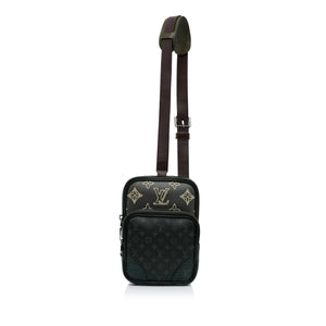 Louis Vuitton Monogram Eclipse Amazone Patchwork Sling Bag Black