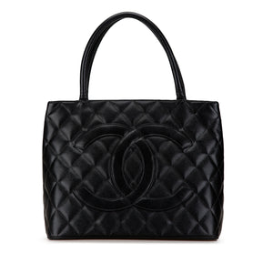 Chanel Caviar Medallion Tote Black