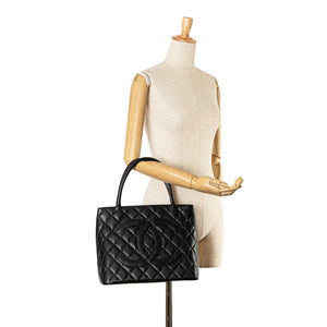 Chanel Caviar Medallion Tote Black