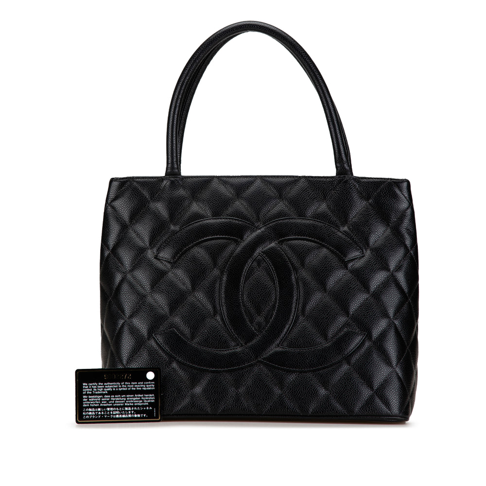 Chanel Caviar Medallion Tote Black