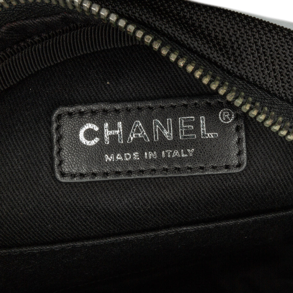 Chanel Canvas And Rubber Airlines Round Crossbody Black