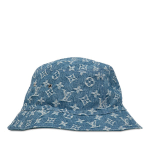 Louis Vuitton Monogram Essential Reversible Bucket Hat Blue