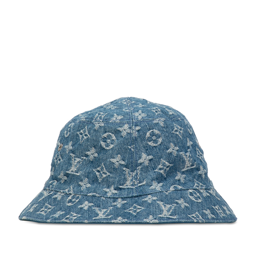 Louis Vuitton Monogram Essential Reversible Bucket Hat Blue