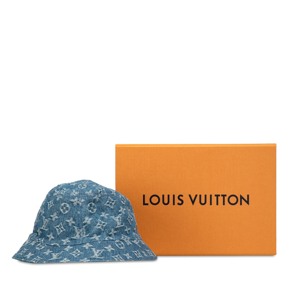 Louis Vuitton Monogram Essential Reversible Bucket Hat Blue