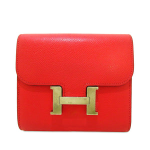 Hermès Epsom Constance Compact Wallet Red