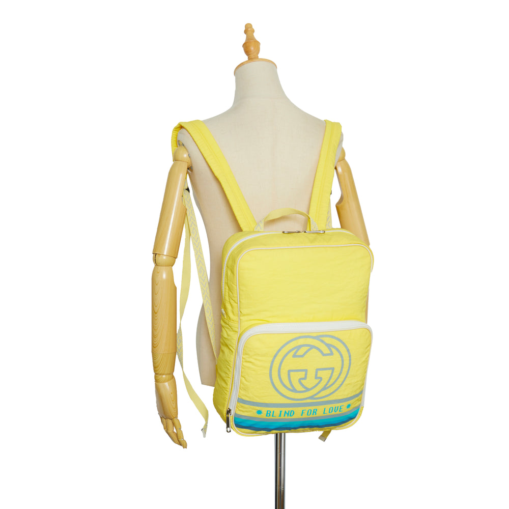 Gucci Blind For Love Backpack Yellow