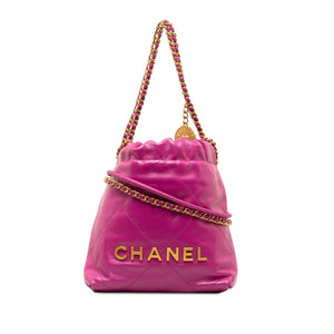 Chanel Mini Calfskin 22 Hobo Pink