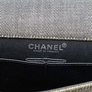 Chanel Denim Choco Bar Chain Flap Gray