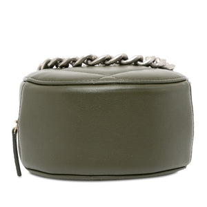 Chanel Lambskin 19 Round Clutch with Chain Green