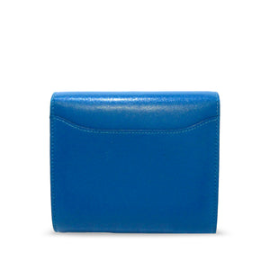 Hermès Constance Compact Wallet Blue