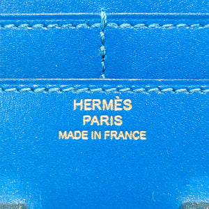 Hermès Constance Compact Wallet Blue