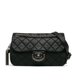 Chanel Medium Calfskin Paris-Edinburgh Coco Sporran Flap Black