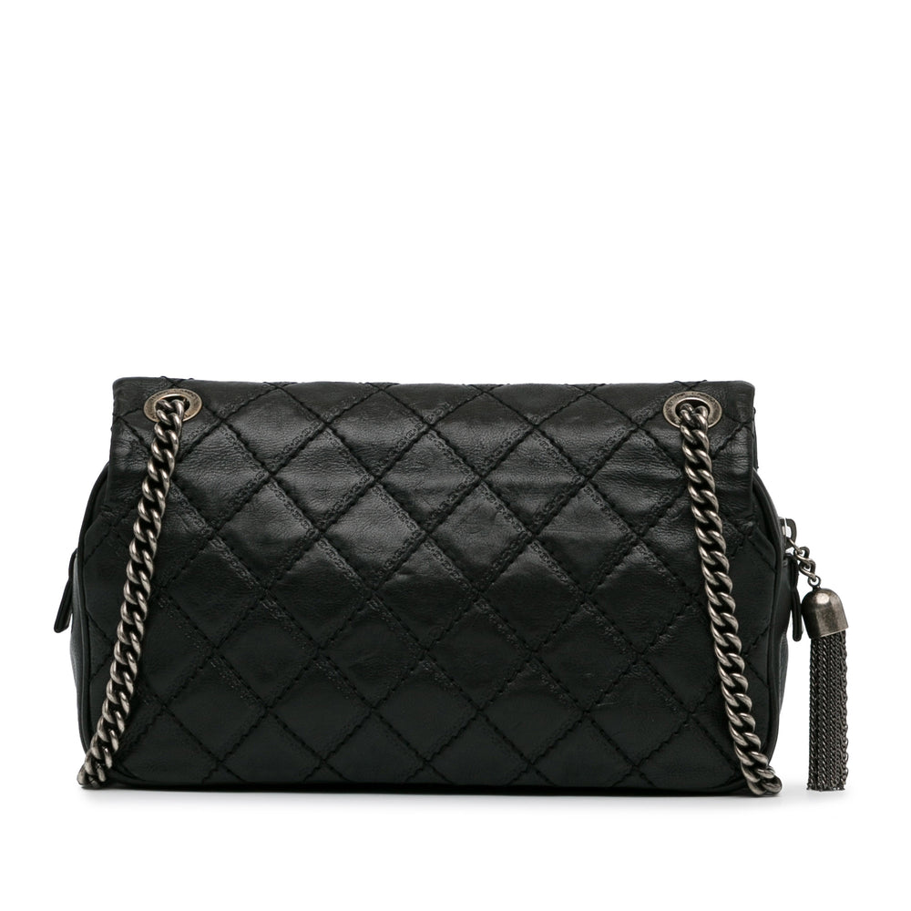 Chanel Medium Calfskin Paris-Edinburgh Coco Sporran Flap Black