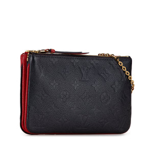 Louis Vuitton Monogram Empreinte Double Zip Pochette Blue