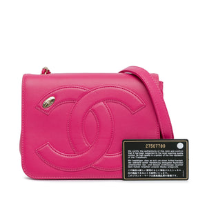 Chanel Lambskin CC Mania Flap Pink