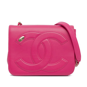 Chanel Lambskin CC Mania Flap Pink