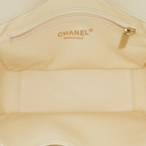 Chanel Small Caviar Business Affinity Top Handle Flap White