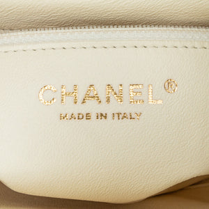 Chanel Small Caviar Business Affinity Top Handle Flap White