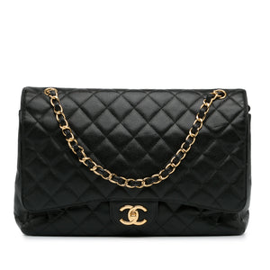 Chanel Maxi Classic Caviar Double Flap Black