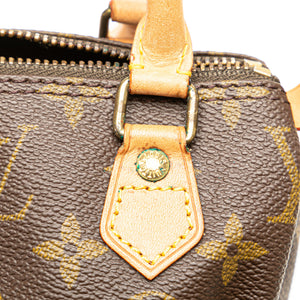 Louis Vuitton Monogram Nano Speedy Bandouliere Brown