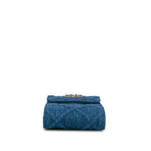 Chanel Denim 19 Phone Holder with Chain Blue