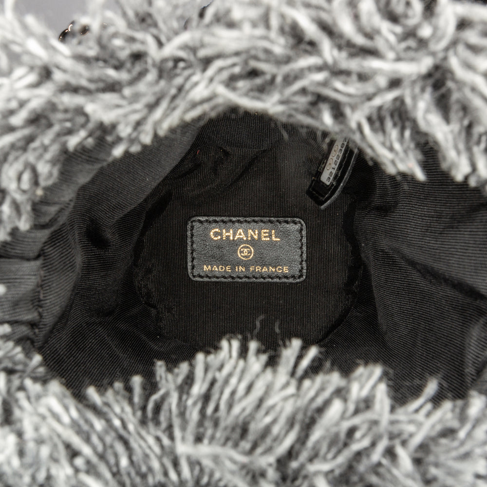 Chanel Mini Denim Mood Bucket with Chain Gray