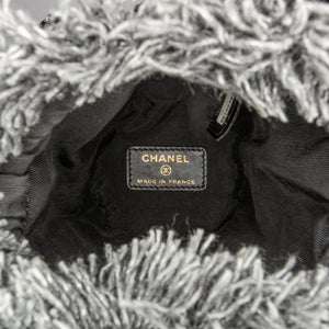 Chanel Mini Denim Mood Bucket with Chain Gray