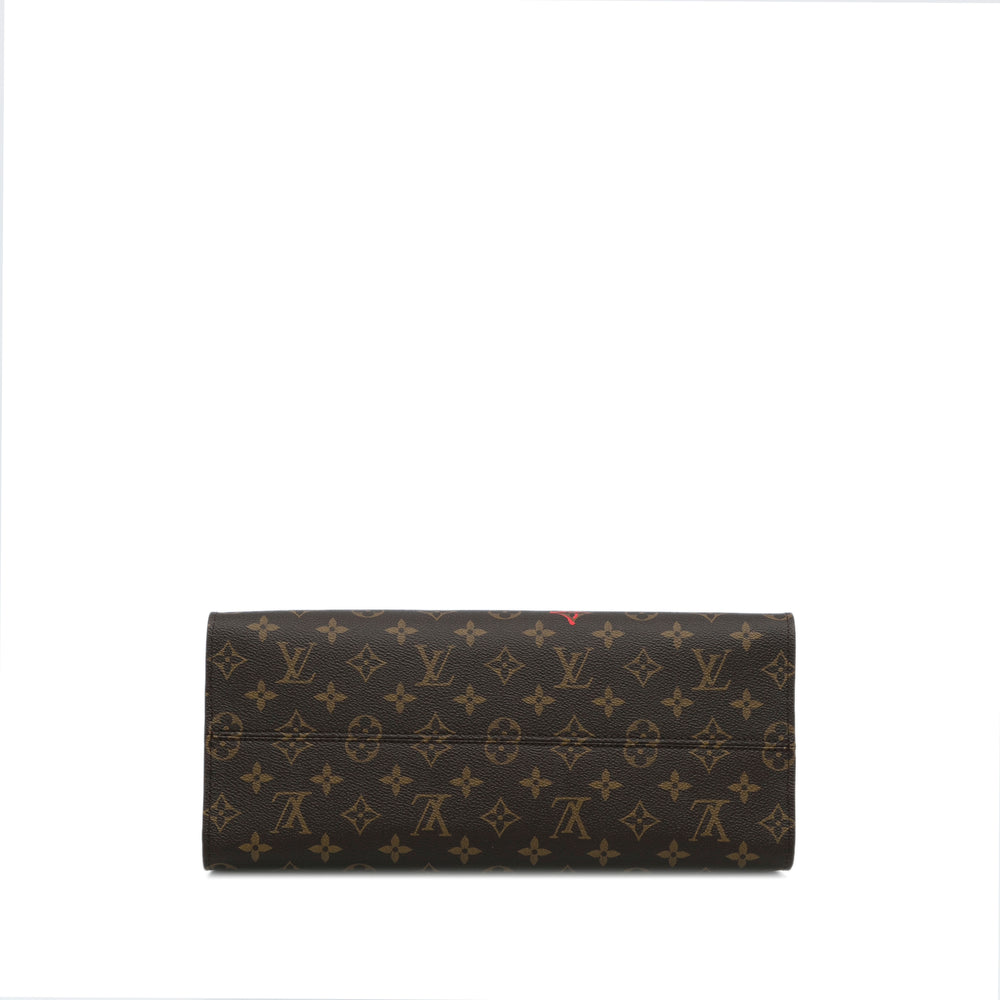 Louis Vuitton Limited Edition Monogram Fall In Love OntheGo Tote MM Brown