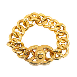 Chanel CC Turnlock Chain Bracelet Gold