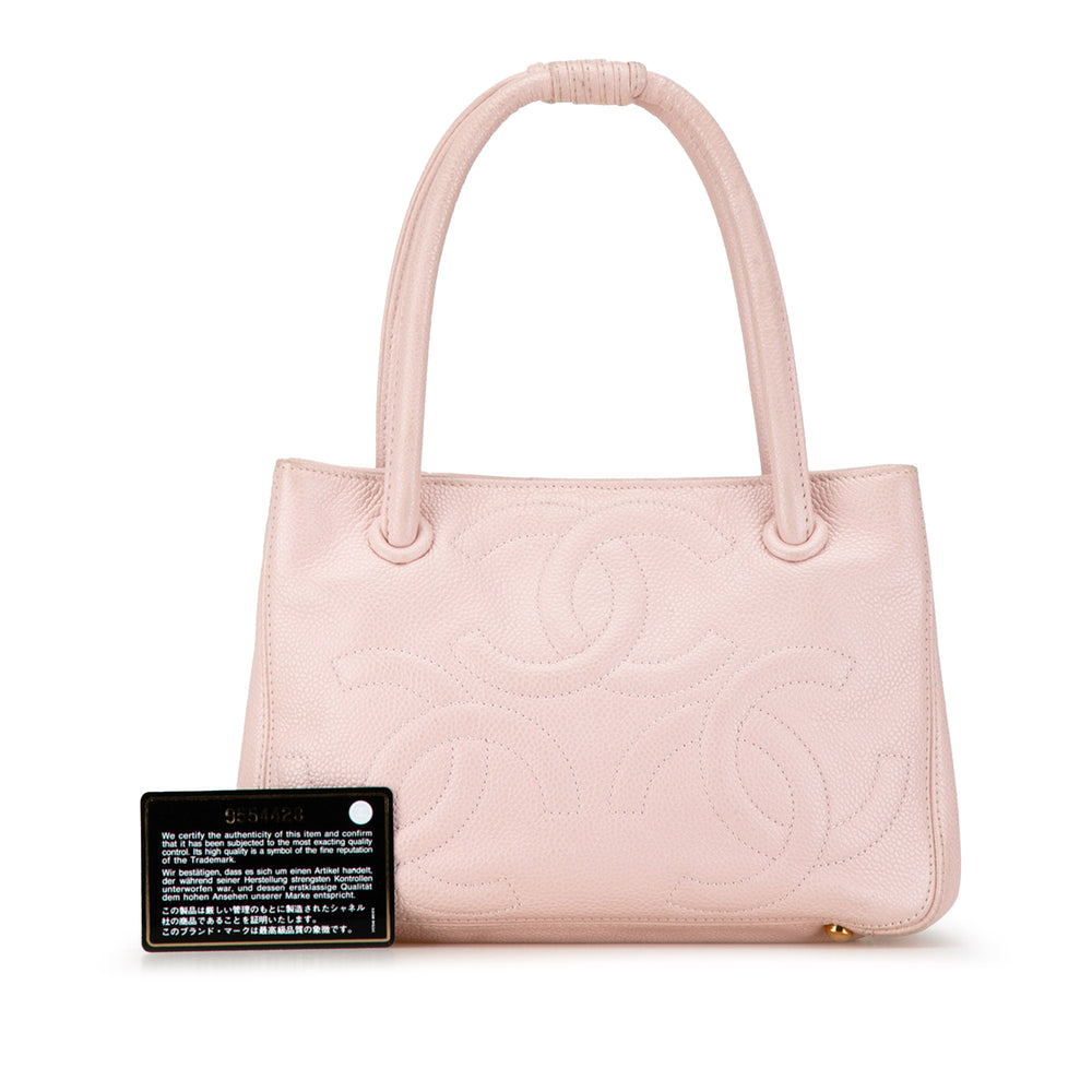 Chanel Caviar Triple CC Handbag Pink