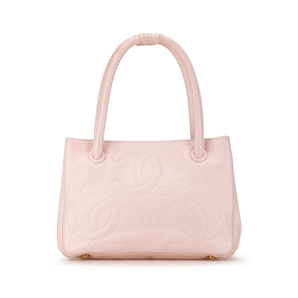 Chanel Caviar Triple CC Handbag Pink