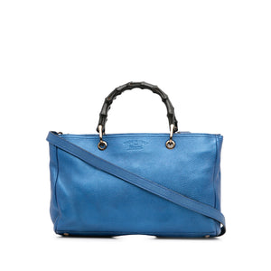 Gucci Medium Bamboo Shopper Blue