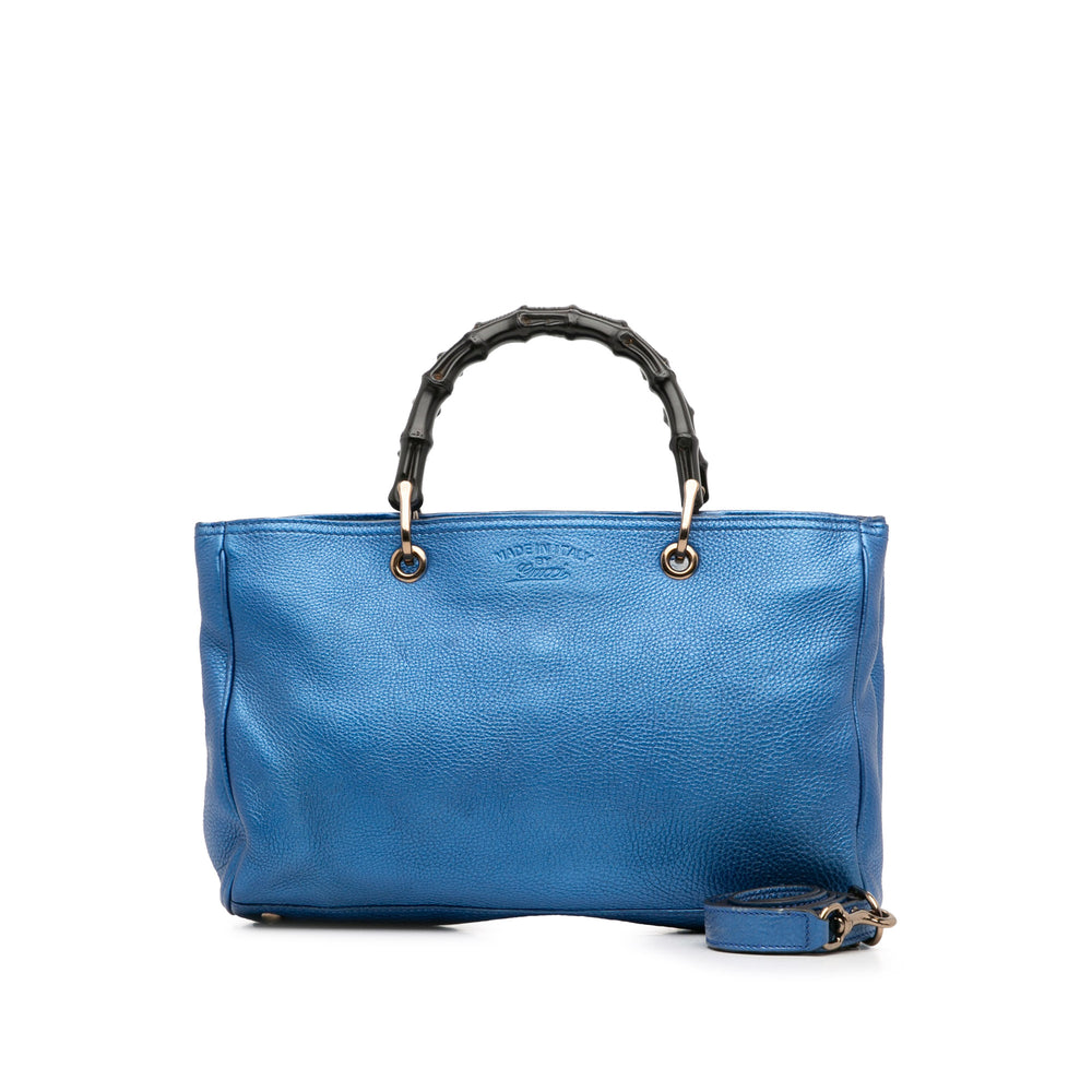 Gucci Medium Bamboo Shopper Blue