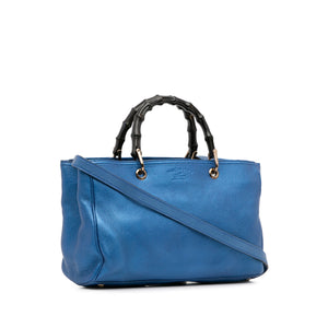 Gucci Medium Bamboo Shopper Blue