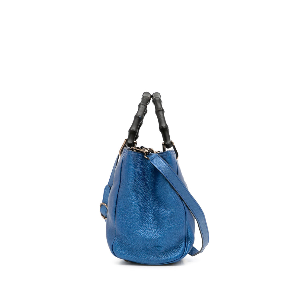 Gucci Medium Bamboo Shopper Blue