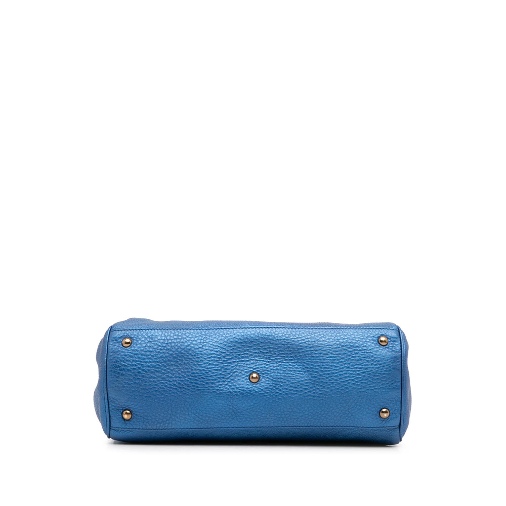 Gucci Medium Bamboo Shopper Blue