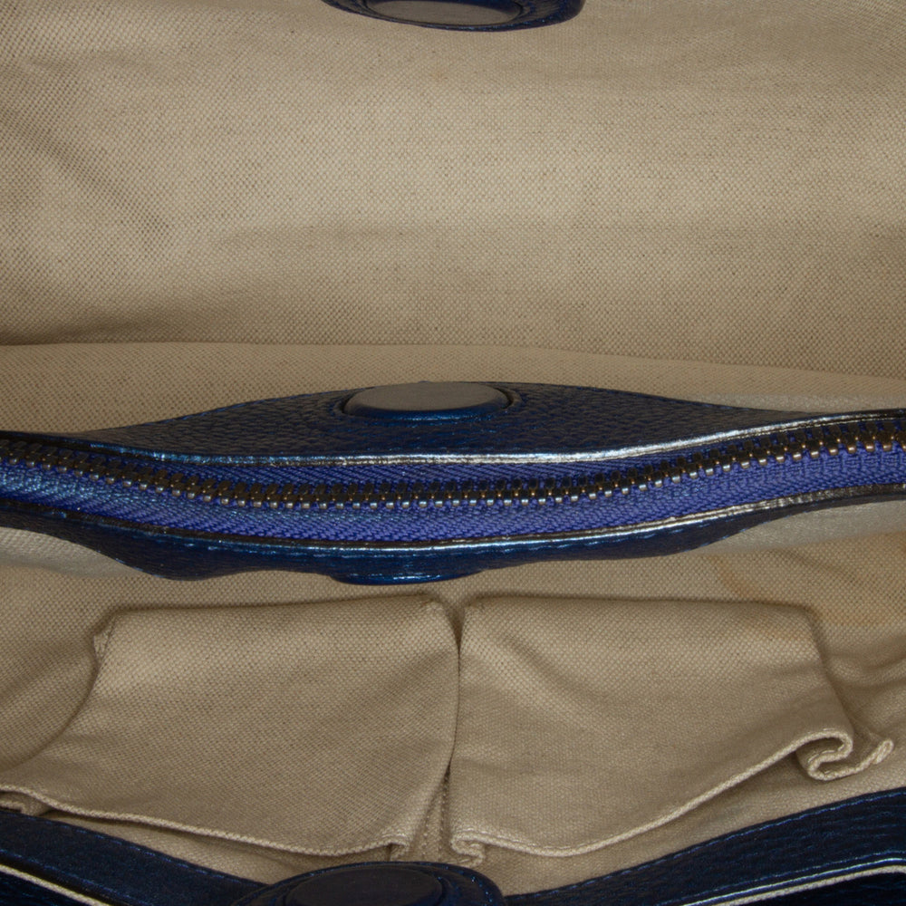 Gucci Medium Bamboo Shopper Blue