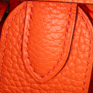 Hermès Clemence Lindy 34 Orange