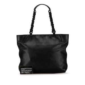 Chanel CC Lambskin Chain Tote Black