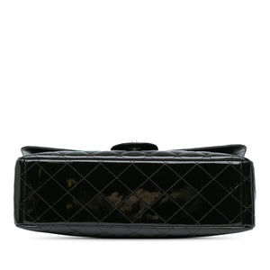 Chanel Maxi Classic Patent Double Flap Black