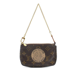 Louis Vuitton Monogram Trunks and Bags Mini Pochette Accessoires Brown