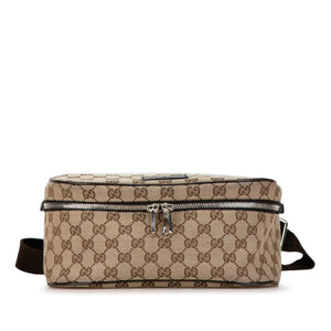 Gucci GG Canvas Waist Pouch Brown