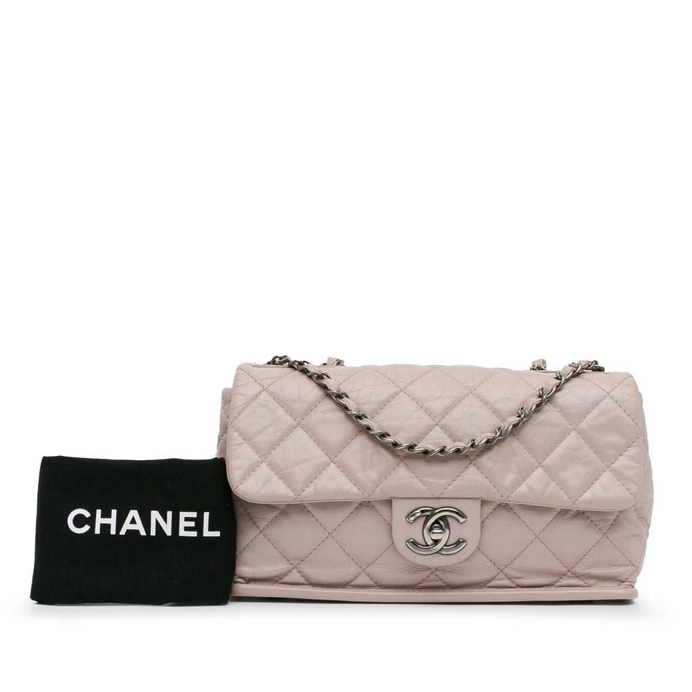 Chanel Quilted Aged Calfskin Single Flap Brown