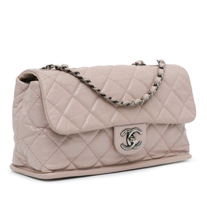 Chanel Quilted Aged Calfskin Single Flap Brown