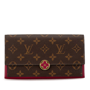 Louis Vuitton Monogram Flore Long Wallet Brown